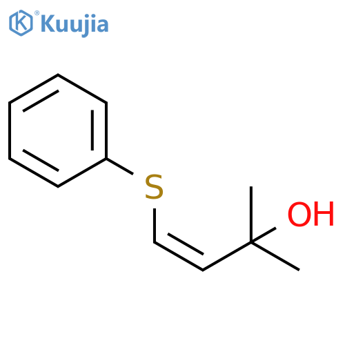 3-Buten-2-ol, 2-methyl-4-(phenylthio)-, (Z)- structure