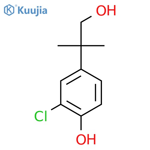 2-Chloro-4-(1-hydroxy-2-methylpropan-2-yl)phenol structure