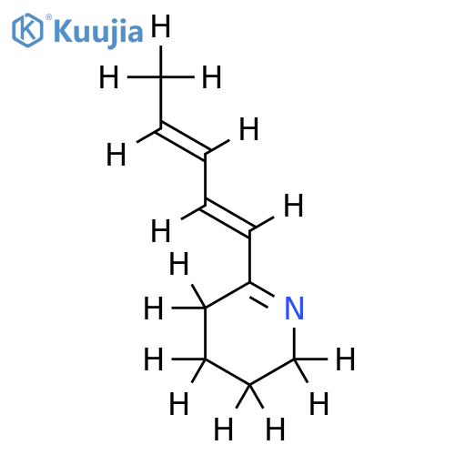 (E,E)-form-2,3,4,5-Tetrahydro-6-(1,3-pentadienyl)pyridine, structure