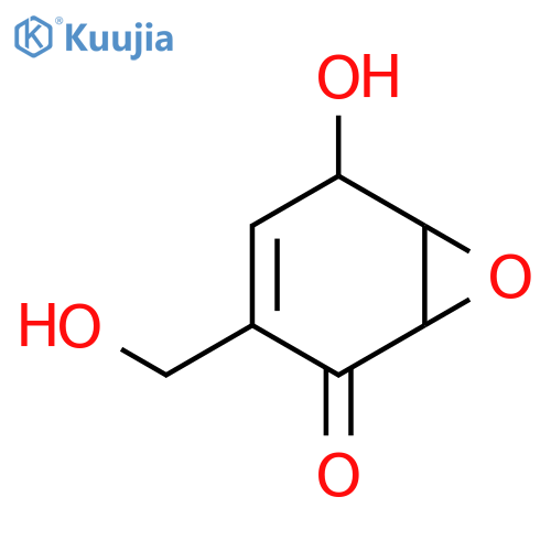(+)-5-hydroxy-3-(hydroxymethyl)-7-oxabicyclo[4.1.0]hept-3-en-2-one structure