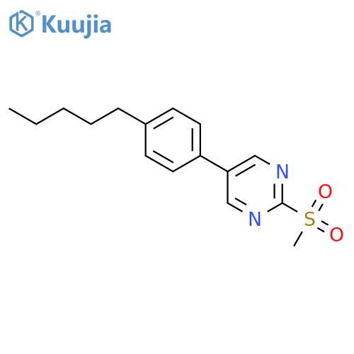 PYRIMIDINE, 2-(METHYLSULFONYL)-5-(4-PENTYLPHENYL)- structure