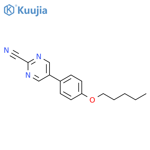 2-Pyrimidinecarbonitrile, 5-[4-(pentyloxy)phenyl]- structure