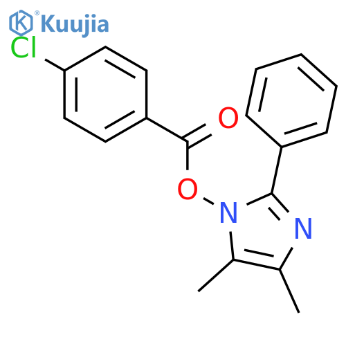 1H-IMIDAZOLE, 1-[(4-CHLOROBENZOYL)OXY]-4,5-DIMETHYL-2-PHENYL- structure