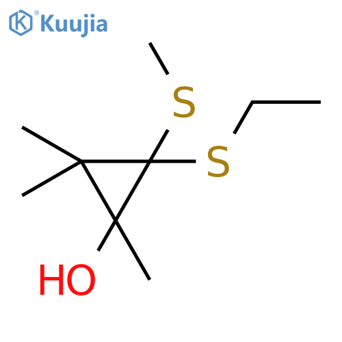 Cyclopropanol, 2-(ethylthio)-1,3,3-trimethyl-2-(methylthio)- structure
