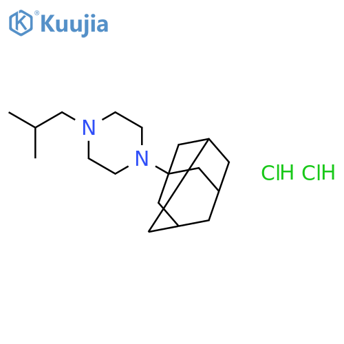 1-(2-methylpropyl)-4-(tricyclo[3.3.1.1~3,7~]dec-1-yl)piperazine dihydrochloride structure