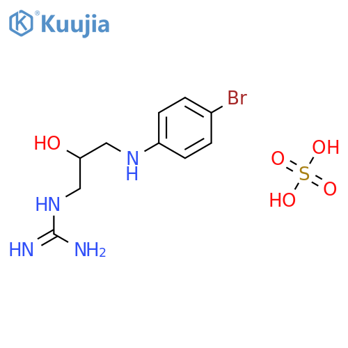 GUANIDINE, [3-[(4-BROMOPHENYL)AMINO]-2-HYDROXYPROPYL]-, SULFATE structure