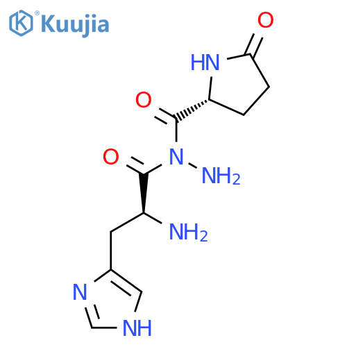 L-HISTIDINE, N-(5-OXO-D-PROLYL)-, HYDRAZIDE structure