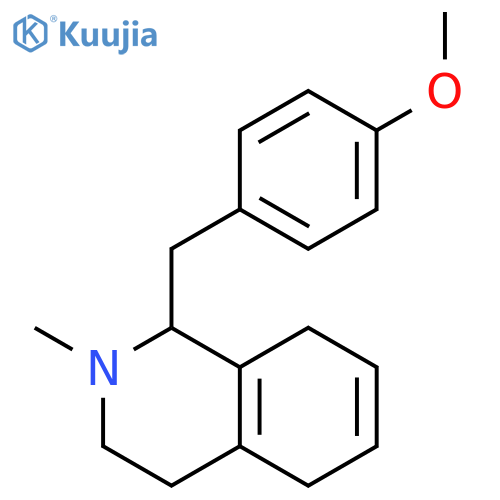 Isoquinoline,1,2,3,4,5,8-hexahydro-1-[(4-methoxyphenyl)methyl]-2-methyl- structure