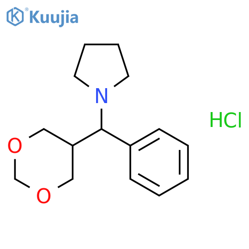 Pyrrolidine, 1-(1,3-dioxan-5-ylphenylmethyl)-, hydrochloride structure