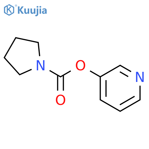 1-Pyrrolidinecarboxylic acid, 3-pyridinyl ester structure
