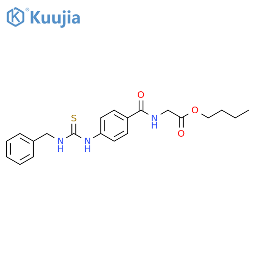 Glycine, N-[4-[[[(phenylmethyl)amino]thioxomethyl]amino]benzoyl]-, butylester structure