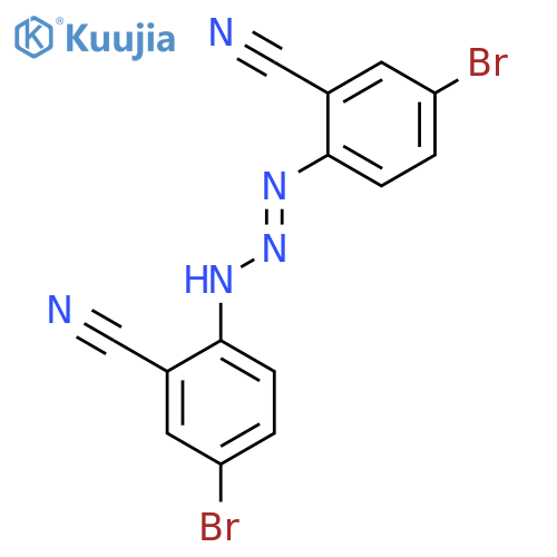 2,2'-(1E)-triaz-1-ene-1,3-diylbis(5-bromobenzonitrile) structure
