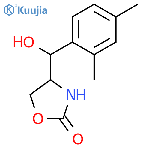 2-OXAZOLIDINONE, 4-[(2,4-DIMETHYLPHENYL)HYDROXYMETHYL]- structure