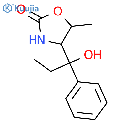 2-Oxazolidinone, 4-(1-hydroxy-1-phenylpropyl)-5-methyl- structure