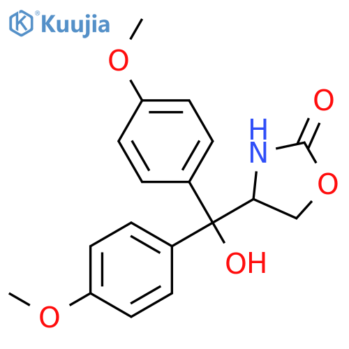2-OXAZOLIDINONE, 4-[HYDROXYBIS(4-METHOXYPHENYL)METHYL]- structure