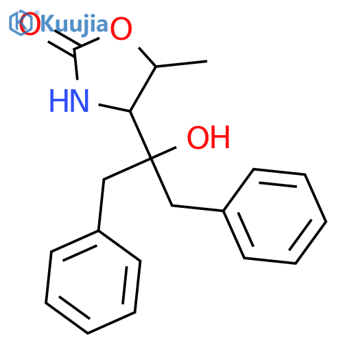 2-Oxazolidinone, 4-[1-hydroxy-2-phenyl-1-(phenylmethyl)ethyl]-5-methyl- structure