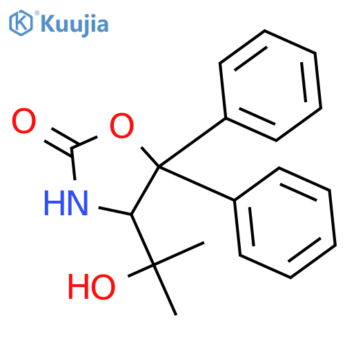 2-OXAZOLIDINONE, 4-(1-HYDROXY-1-METHYLETHYL)-5,5-DIPHENYL- structure