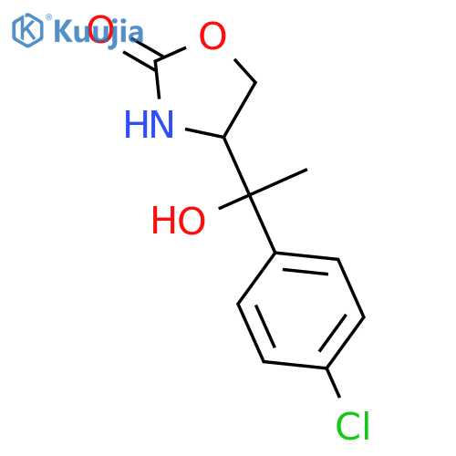 2-OXAZOLIDINONE, 4-[1-(4-CHLOROPHENYL)-1-HYDROXYETHYL]- structure