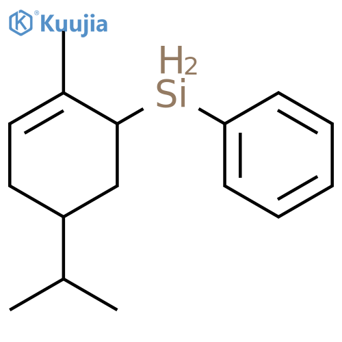 [2-Methyl-5-(propan-2-yl)cyclohex-2-en-1-yl](phenyl)silane structure