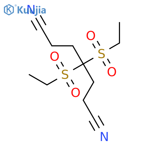 4,4-bis(ethylsulfonyl)heptanedinitrile structure