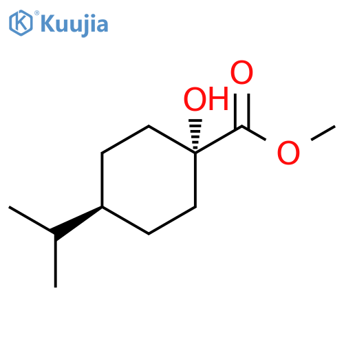 Cyclohexanecarboxylic acid, 1-hydroxy-4-(1-methylethyl)-, methyl ester, cis- structure