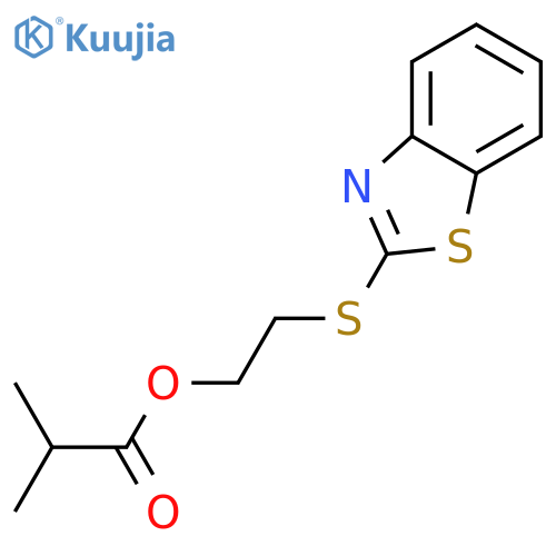 Propanoic acid, 2-methyl-, 2-(2-benzothiazolylthio)ethyl ester structure