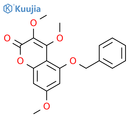 2H-1-BENZOPYRAN-2-ONE, 3,4,7-TRIMETHOXY-5-(PHENYLMETHOXY)- structure