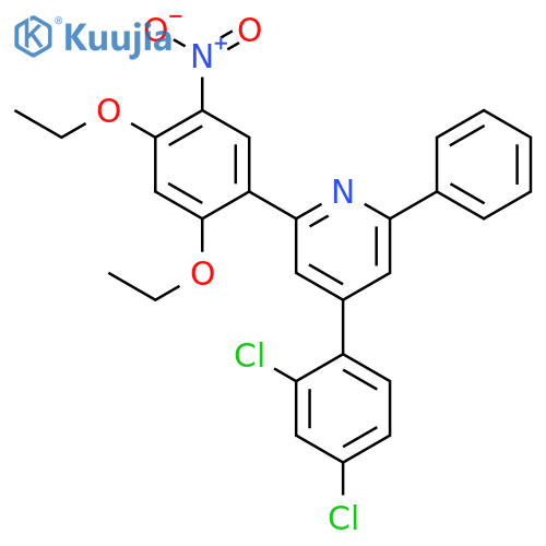 PYRIDINE, 4-(2,4-DICHLOROPHENYL)-2-(2,4-DIETHOXY-5-NITROPHENYL)-6-PHENYL- structure