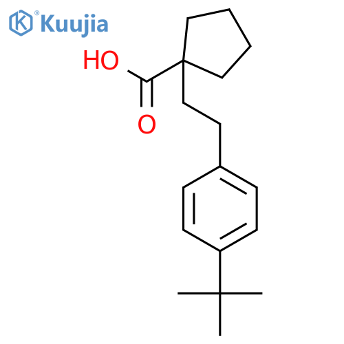 CYCLOPENTANECARBOXYLIC ACID, 1-[2-[4-(1,1-DIMETHYLETHYL)PHENYL]ETHYL]- structure