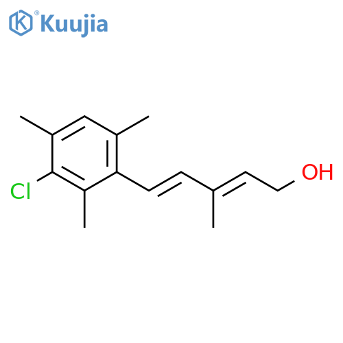 2,4-Pentadien-1-ol, 5-(3-chloro-2,4,6-trimethylphenyl)-3-methyl-, (E,E)- structure