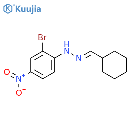Cyclohexanecarboxaldehyde, (2-bromo-4-nitrophenyl)hydrazone structure