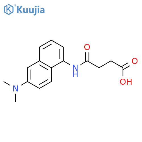 Butanoic acid, 4-[[6-(dimethylamino)-1-naphthalenyl]amino]-4-oxo- structure