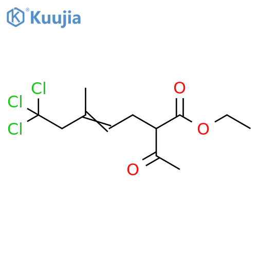 4-Heptenoic acid, 2-acetyl-7,7,7-trichloro-5-methyl-, ethyl ester structure