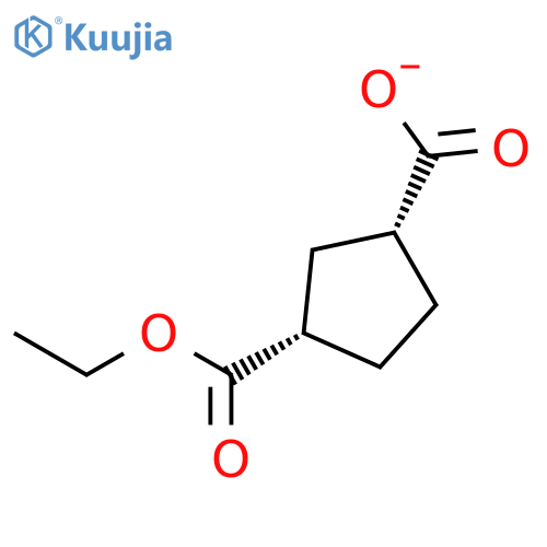 1,3-CYCLOPENTANEDICARBOXYLIC ACID, MONOETHYL ESTER, CIS- structure