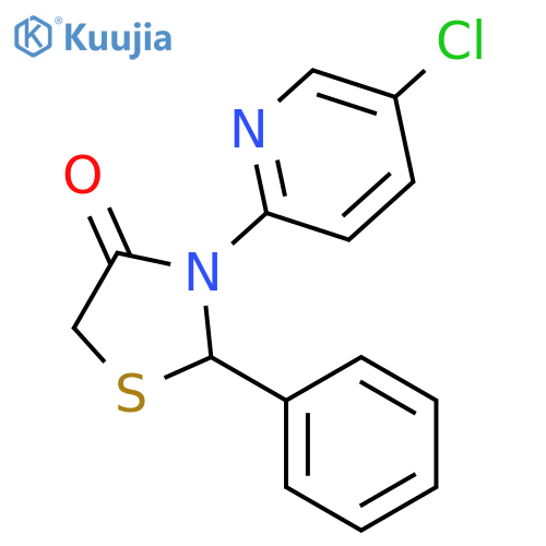 4-THIAZOLIDINONE, 3-(5-CHLORO-2-PYRIDINYL)-2-PHENYL- structure