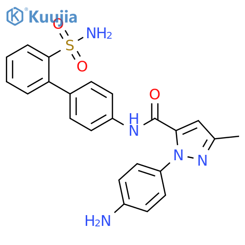 1H-Pyrazole-5-carboxamide,1-(4-aminophenyl)-N-[2'-(aminosulfonyl)[1,1'-biphenyl]-4-yl]-3-methyl- structure