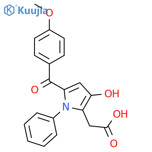 1H-Pyrrole-2-acetic acid, 3-hydroxy-5-(4-methoxybenzoyl)-1-phenyl- structure