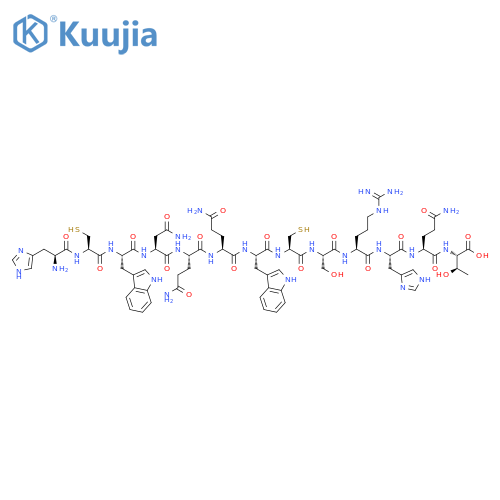 L-Threonine,L-histidyl-L-cysteinyl-L-tryptophyl-L-asparaginyl-L-glutaminyl-L-glutaminyl-L-tryptophyl-L-cysteinyl-L-seryl-L-arginyl-L-histidyl-L-glutaminyl- structure