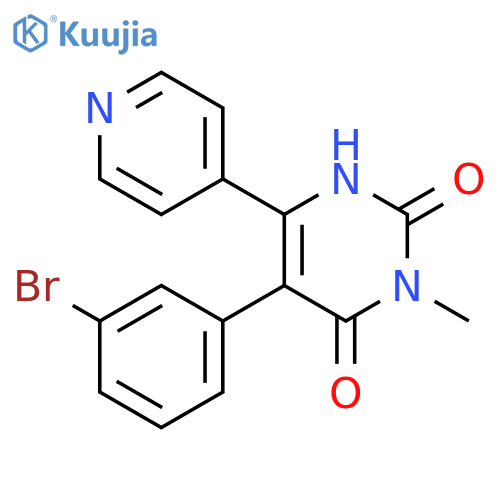 2,4(1H,3H)-Pyrimidinedione,5-(3-bromophenyl)-3-methyl-6-(4-pyridinyl)- structure