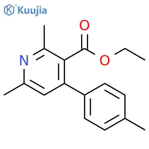 3-Pyridinecarboxylic acid, 2,6-dimethyl-4-(4-methylphenyl)-, ethyl ester structure