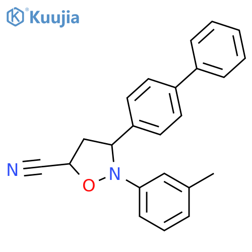 5-Isoxazolidinecarbonitrile, 3-[1,1'-biphenyl]-4-yl-2-(3-methylphenyl)- structure