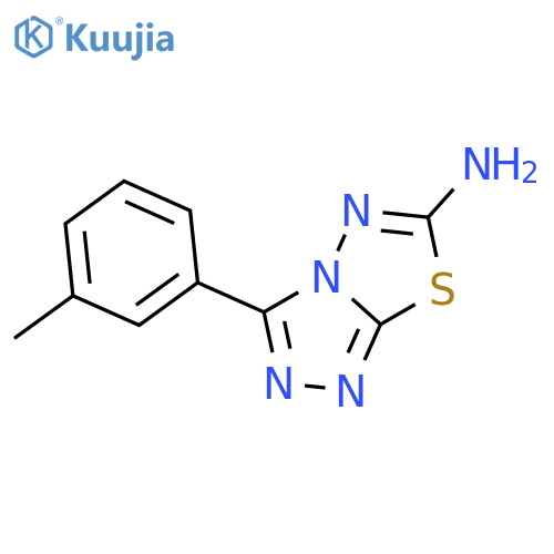 1,2,4-Triazolo[3,4-b][1,3,4]thiadiazol-6-amine, 3-(3-methylphenyl)- structure