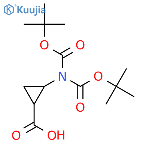(1s,2s)-2-(bis{[(2-methyl-2-propanyl)oxy]carbonyl}amino)cycloprop Anecarboxylic Acid structure