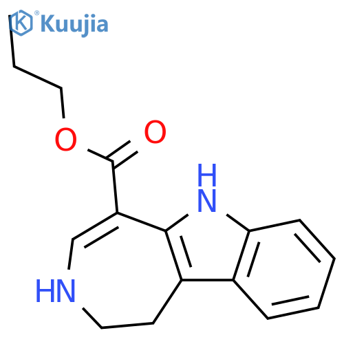 Azepino[4,5-b]indole-5-carboxylic acid, 1,2,3,6-tetrahydro-, propyl ester structure