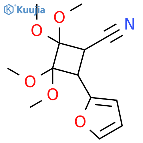 CYCLOBUTANECARBONITRILE, 4-(2-FURANYL)-2,2,3,3-TETRAMETHOXY- structure