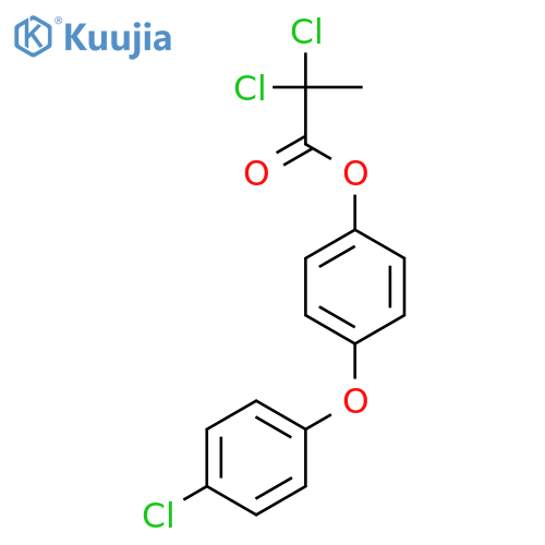 Propanoic acid, 2,2-dichloro-, 4-(4-chlorophenoxy)phenyl ester structure