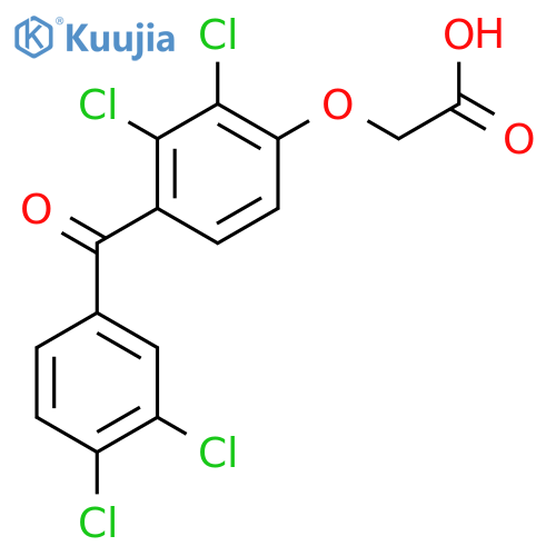 Acetic acid, [2,3-dichloro-4-(3,4-dichlorobenzoyl)phenoxy]- structure