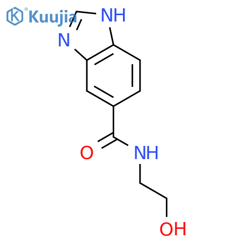 1H-Benzimidazole-5-carboxamide, N-(2-hydroxyethyl)- structure