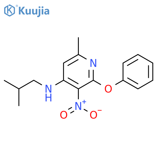 4-Pyridinamine, 6-methyl-N-(2-methylpropyl)-3-nitro-2-phenoxy- structure