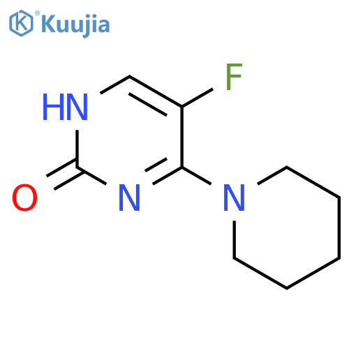 2(1H)-Pyrimidinone, 5-fluoro-4-(1-piperidinyl)- structure